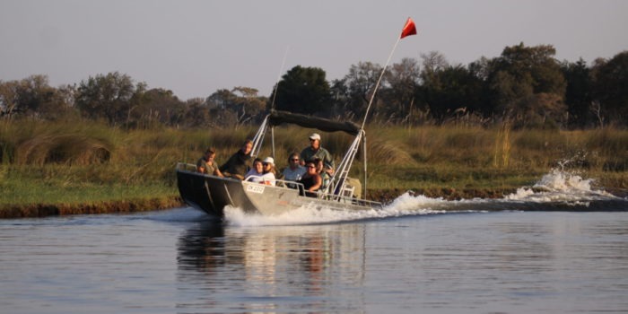 Trans Okavango boating expedition along river