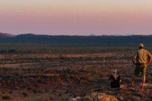 Tuli botswana walking safari pink sunset