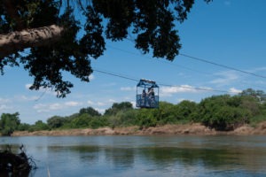 northern tuli botswana cycling safari crossing river