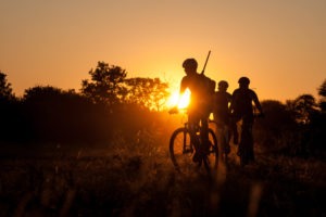 northern tuli botswana cycling safari guide sunset photo