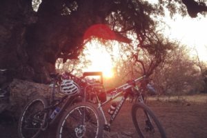 northern tuli botswana cycling safari sunset