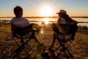 Northen Botswana Chobe Sunset Drinks Cheers Frank Gesa