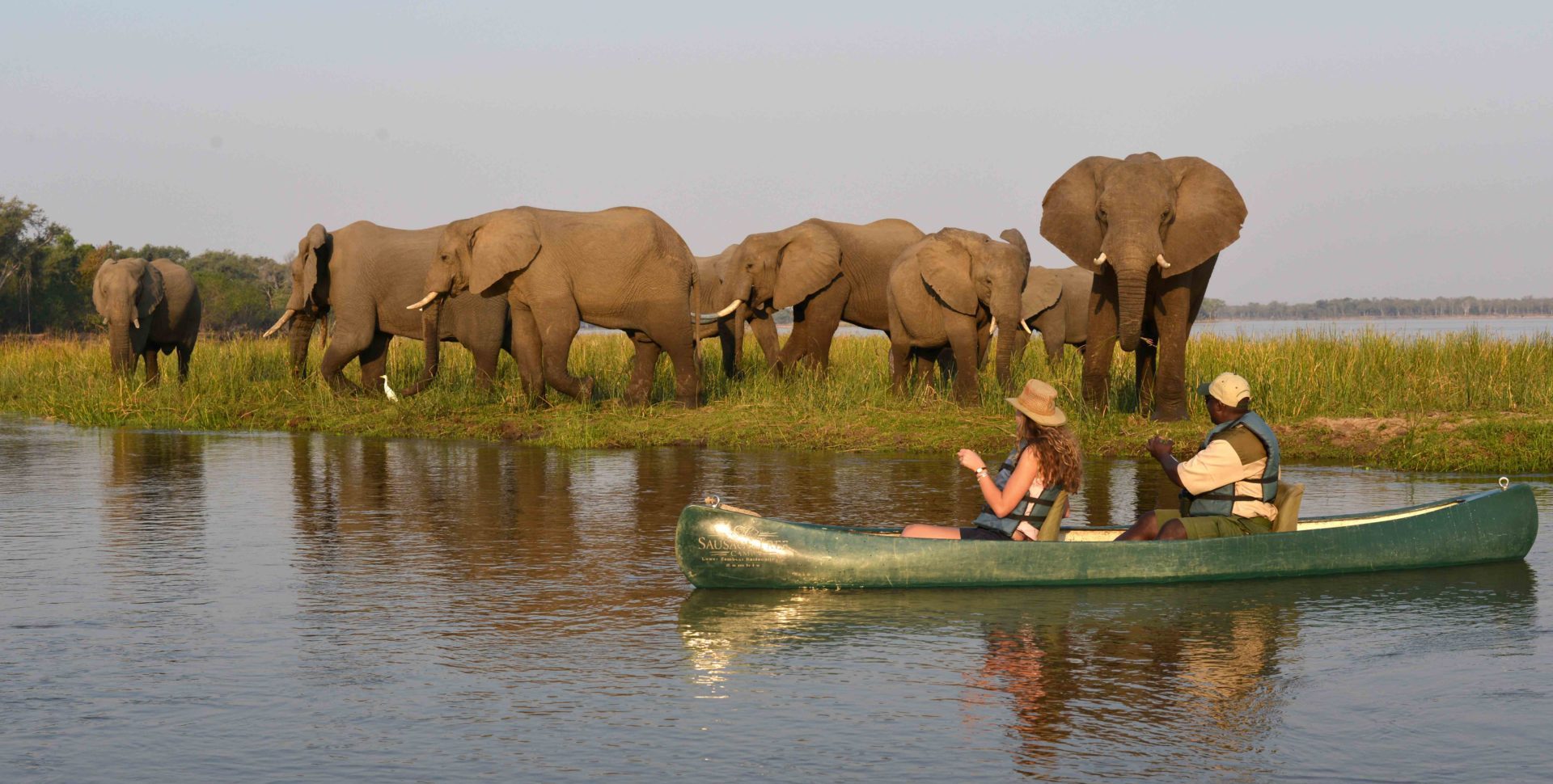zambia lower zambezi sausage tree camp canoe