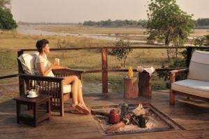 zambia south luangwa walking safari coffee by fire