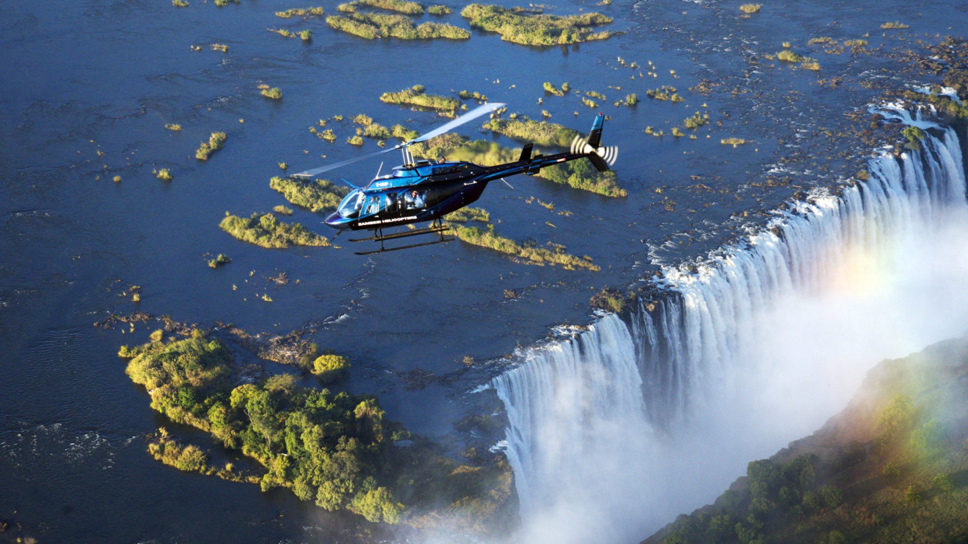 zimbabwe victoria falls helicopter tour over falls