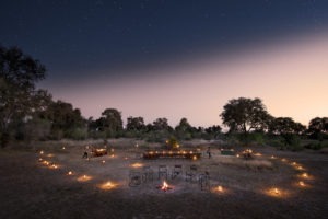 khwai tented camp botswana bush dinner
