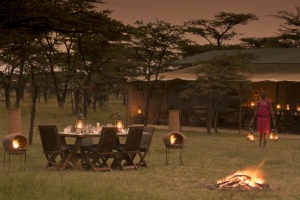 Kicheche Bush Camp al fresco dining Masai Mara