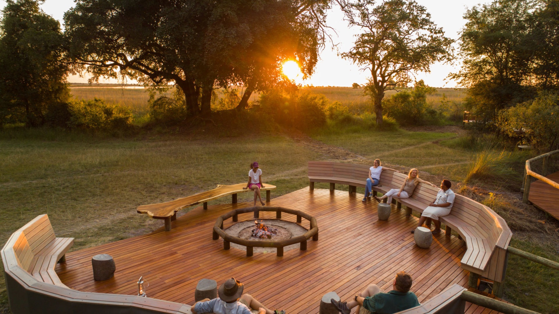 botswana okavango delta camp moremi fire deck