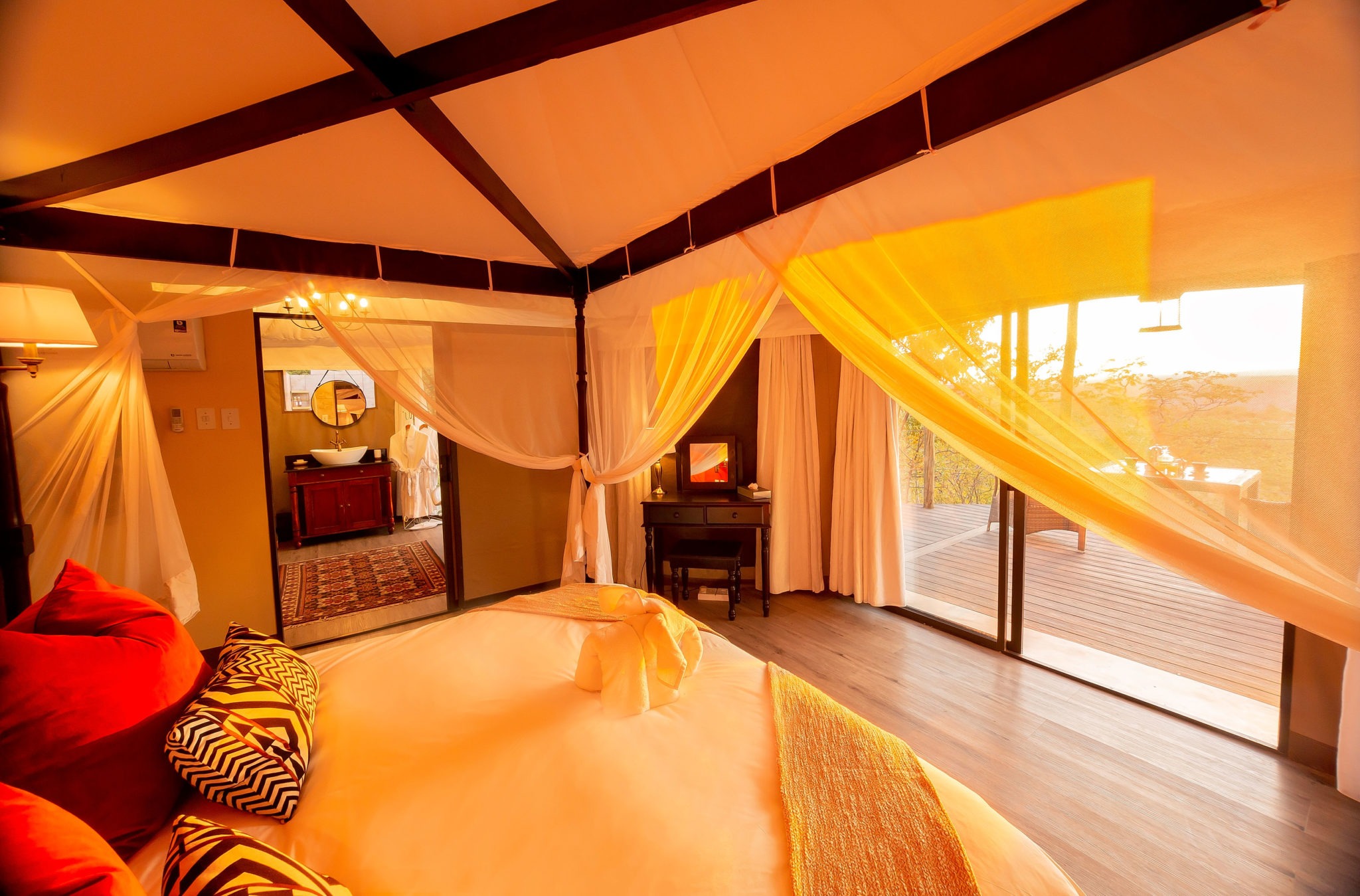 zimbabwe victoria falls the elephant camp bedroom