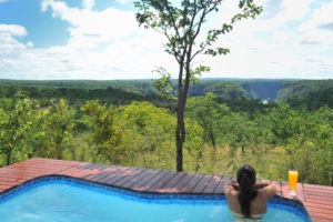 zimbabwe victoria falls the elephant camp splash pool