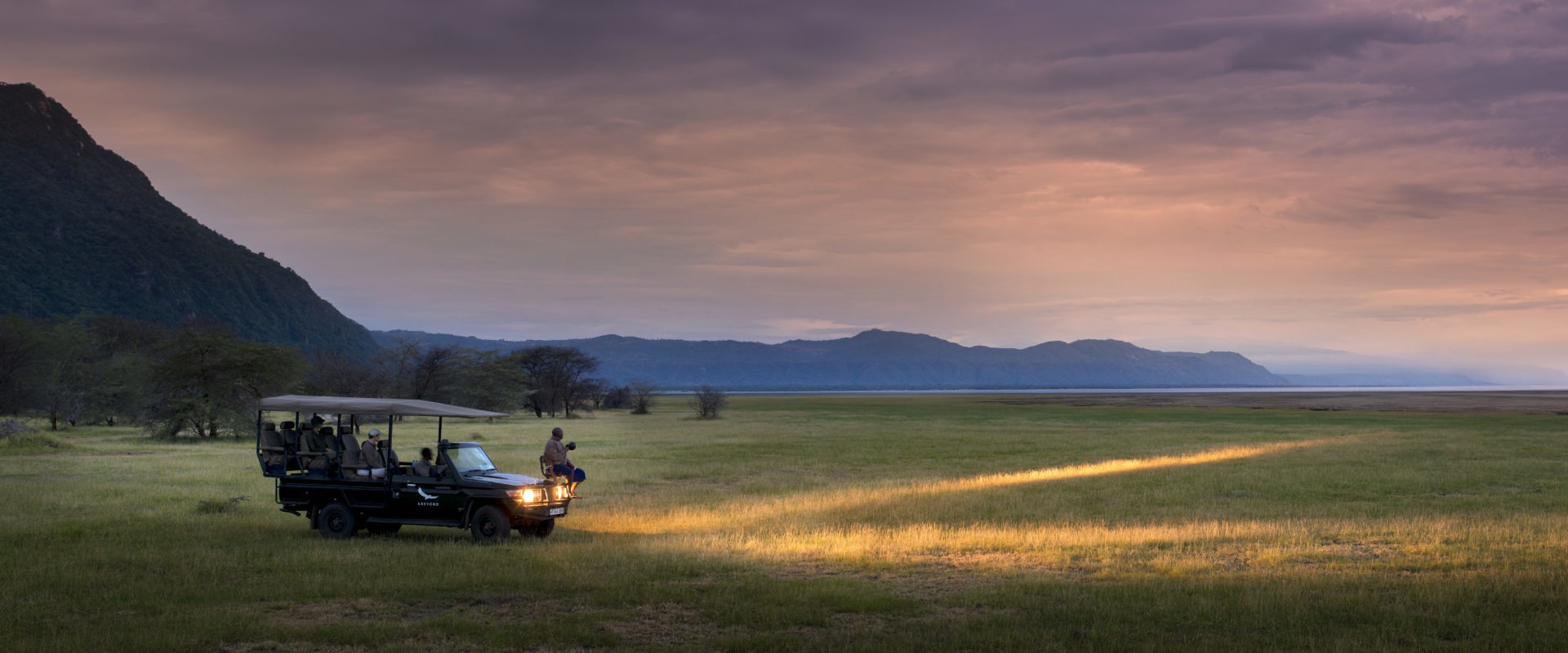 Night game drive andBeyond Lake Manyara Tree Lodge