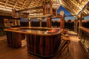 botswana okavango delta chitabe camp bar evening