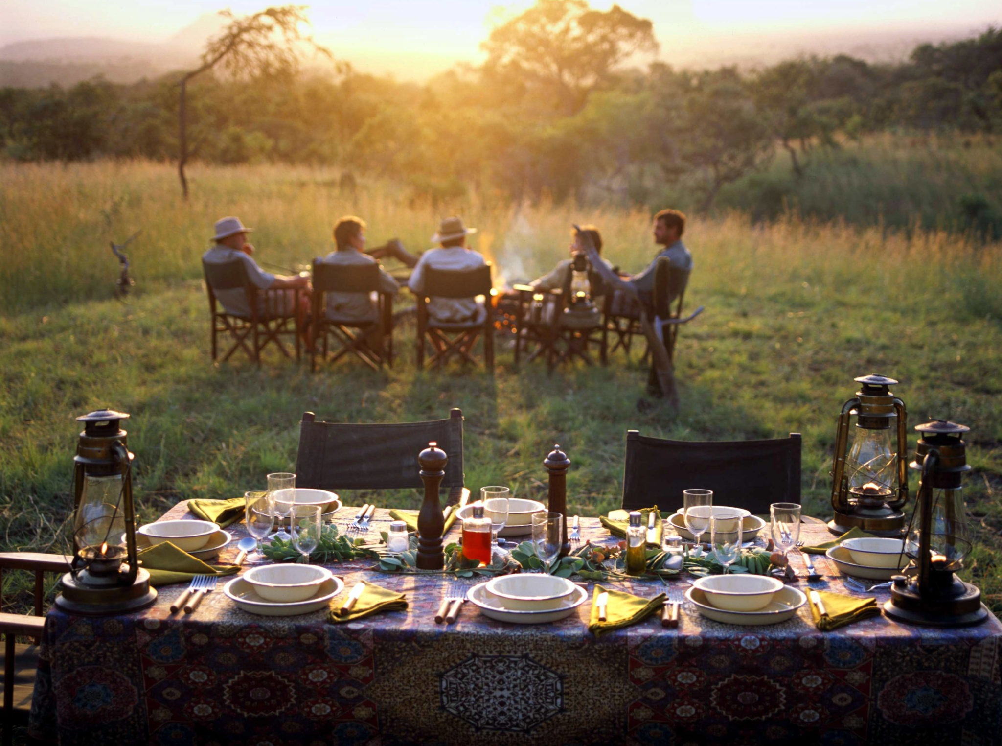 bush dinner chyulu camp ya kanzi