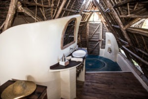 Tanzania Fanjove Island Banda bathroom 1