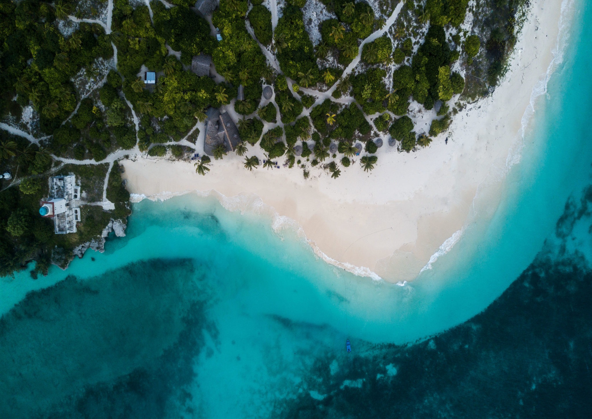 Tanzania Fanjove Island aerial 4