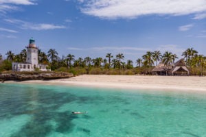 Tanzania Fanjove Island snorkelling in front of lighthouse