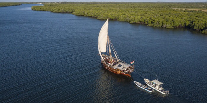 tusitiri in lamu channel1 Tusitiri Dhow Lamu Kenya