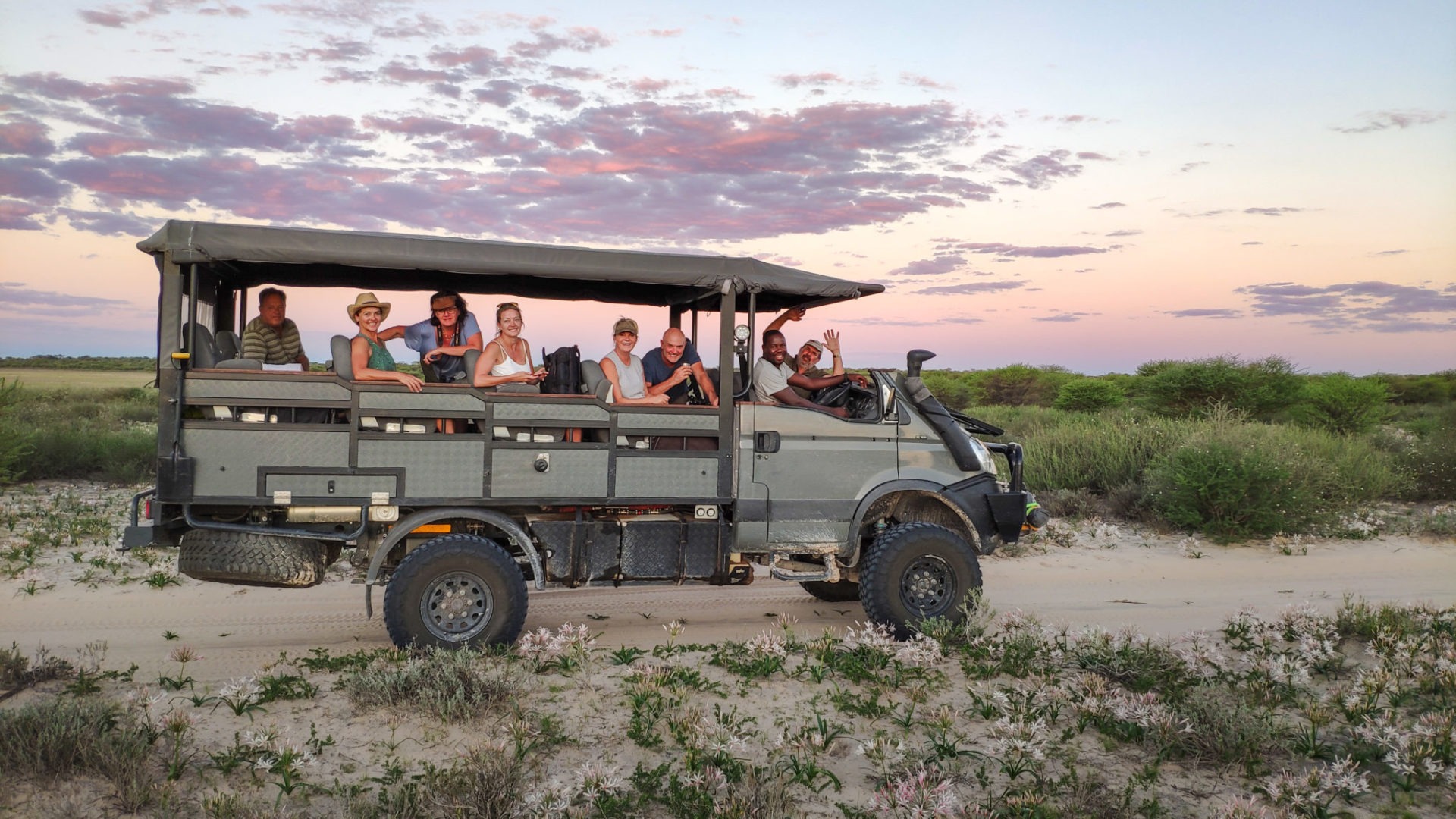 botswana kalahari beast group of friends private safari guided 1
