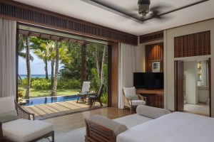 Anantara Maia Seychelles Villas Guest Room Premier Beach Pool Villa View From Bedroom